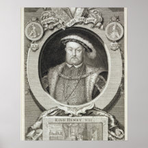 Henry VIII (1491-1547), after a painting in the Ro Print