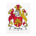 Hensley Family Crest postcards