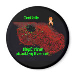 HepC virus attacking liver cell magnets