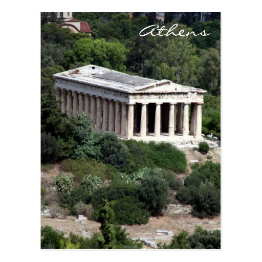 hephaestus view athens post cards