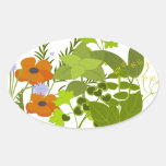 Her garden oval stickers