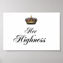 Her Highness (part of his and hers set) Print
