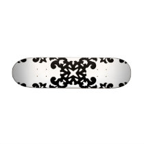 Her Vintage Girly Style Black & White Damask Girls Skateboard Decks