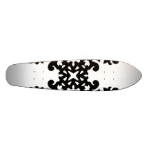 Her Vintage Girly Style Black & White Damask Girls Skateboard Decks