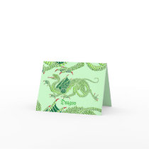 Heraldic Dragon (Green) - Greeting Card