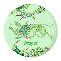 Heraldic Dragon (Green) - Magnet #2