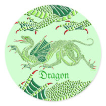 Heraldic Dragon (Green) - Sticker