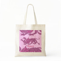 Heraldic Dragon (Pink) - Budget Tote Bag