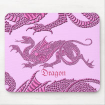 Heraldic Dragon (Pink) - Mousepad