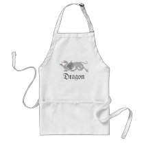 Heraldic Dragon (Silver) - Apron #2