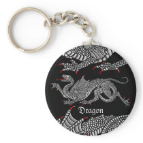 Heraldic Dragon (Silver) - Keychain