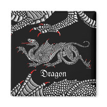 Heraldic Dragon (Silver) - Magnet #1