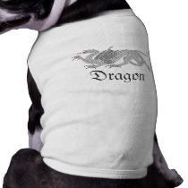 Heraldic Dragon (Silver) - Pet Shirt