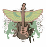 heraldic guitar vector design photo sculptures