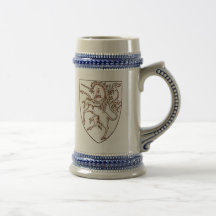 Heraldic Style Unicorn Stein Coffee Mug