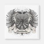 Heraldry Skateboarding Refrigerator Magnet