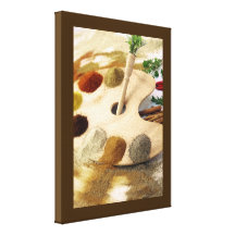 Herbs and spices stretched canvas print