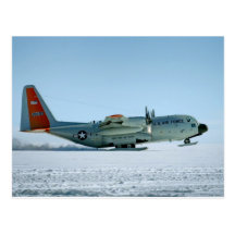Hercules Aircraft Equipped with Snow Skis Post Card