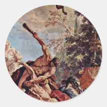 Hercules In The Struggle Against The Centaurs Ness Round Stickers