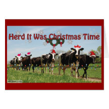 Herd it Was Christmas2 Edit Greeting Cards
