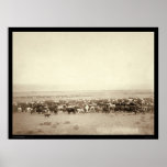 Herding Cattle at Moss Agate SD 1887 posters