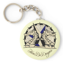 Here Be Dragons - Keyring Key Chain