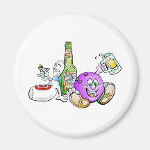 Here for the Beer! Refrigerator Magnet
