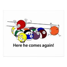 Here He Comes postcard