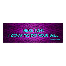 Here I Am (bookmark) - purple Business Card