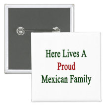 Here Lives A Proud Mexican Family Button
