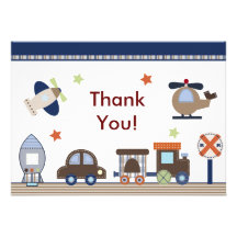 Here, There, Everywhere Boy Thank You Card
