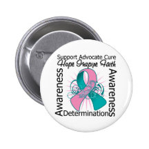 Hereditary Breast Cancer Inspirations Ribbon Button