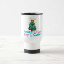 Hereditary Breast Cancer Peace Love Joy Cure Mug