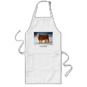HEREFORD BEEF COW: PASTEL PAINTING: SNOW aprons