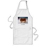 HEREFORD BEEF COW: PASTEL PAINTING: SNOW aprons