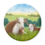 Hereford Cow and Calf Magnet