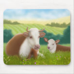 Hereford Cow and Calf Mousepad