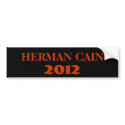 HERMAN CAIN 2012 bumper stickers