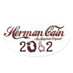 Herman Cain American Original Oval Sticker