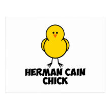 Herman Cain Chick Postcards