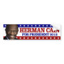 Herman Cain For President 2012 Bumper Sticker