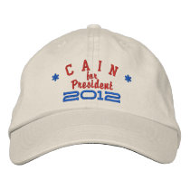 Herman Cain for President 2012 Embroidered Hat