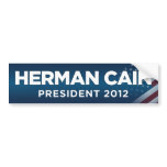 Herman Cain President 2012 Bumper Sticker bumper stickers