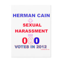 Herman Cain + Sex Harassment = ooo Votes Postcard