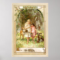 Hermann Vogel - Snow White and Rose Red Poster