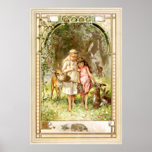 Hermann Vogel - Snow White and Rose Red Poster