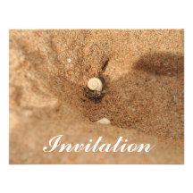 Hermit crab and sands personalized invitations