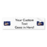 Hermit Crab Christmas Design Against Blue Tinsel Bumper Stickers