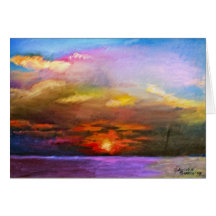 herne bay sunset greeting card