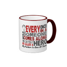 Hero Comes Along 1 Father Lung Cancer Mugs